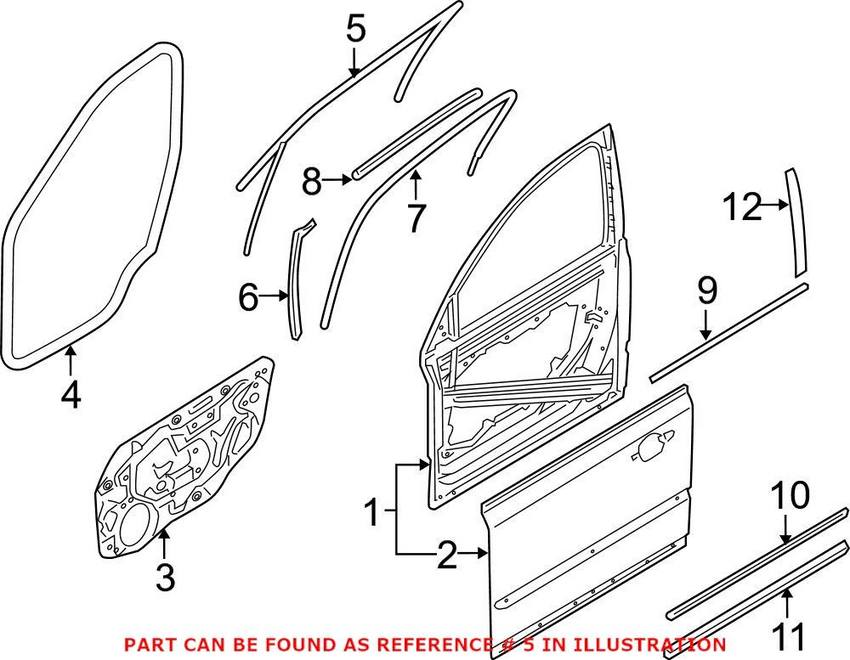 Volvo Door Seal - Front Passenger Side 30799639